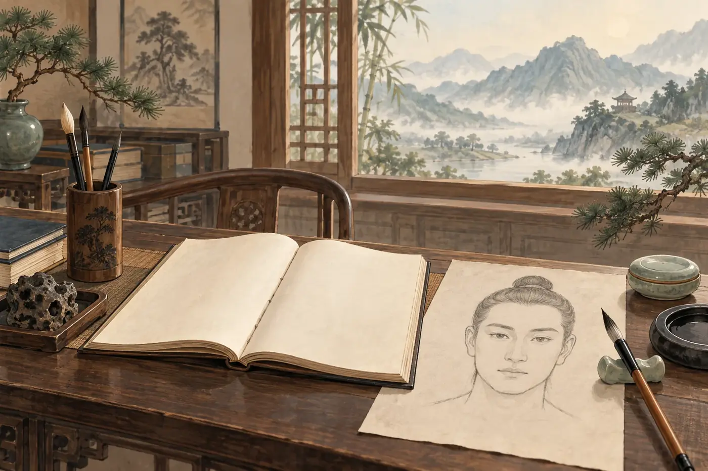 传统面相格局学习场景